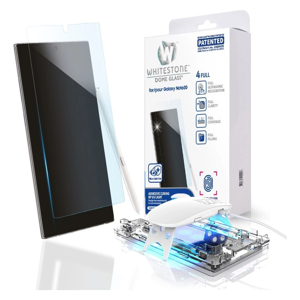 Szkło hartowane z klejem UV Whitestone Dome Glass Samsung Glass Galaxy Note 20 Clear