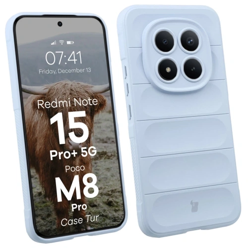 Pancerne etui Bizon Case Tur do Xiaomi Redmi Note 15 Pro Plus 5G / POCO M8 Pro 5G jasnoniebieskie