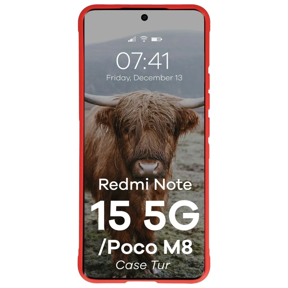 Pancerne etui Bizon Case Tur do Xiaomi Redmi Note 15 5G / POCO M8 5G czerwone
