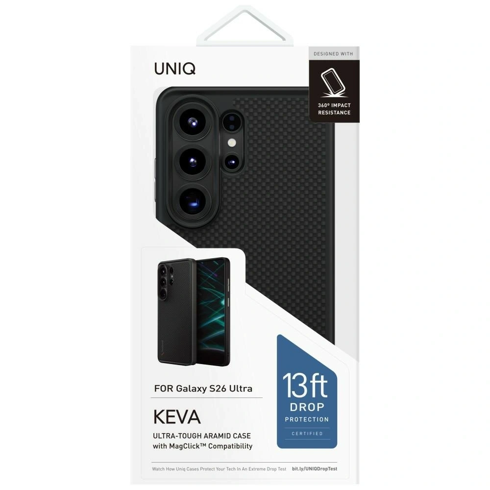 Etui UNIQ Keva do Samsung Galaxy S26 Ultra MagClick Charging czarny