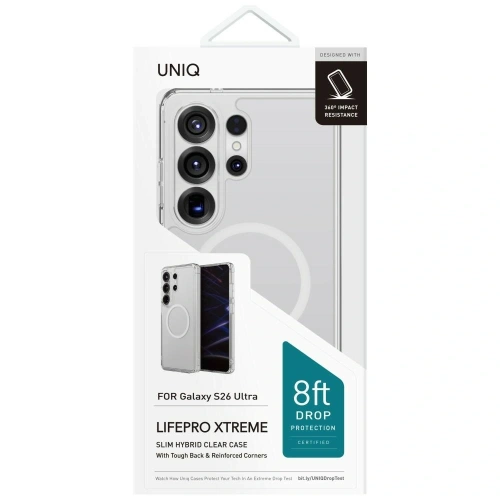 Etui UNIQ LifePro Xtreme do Samsung Galaxy S26 Ultra MagClick Charging przezroczysty