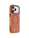Etui BMW M IML Shockproof Metal Logos MagSafe do Apple iPhone 17 Pro Max pomarańczowy