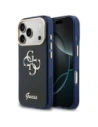 Etui Guess IML 4G Script Metal do Apple iPhone 17 Pro Max niebieski
