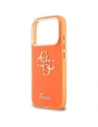 Etui Guess IML 4G Script Metal do Apple iPhone 17 Pro pomarańczowy