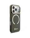 Etui Guess IML Glitters Script Strap MagSafe do Apple iPhone 17 Pro czarny