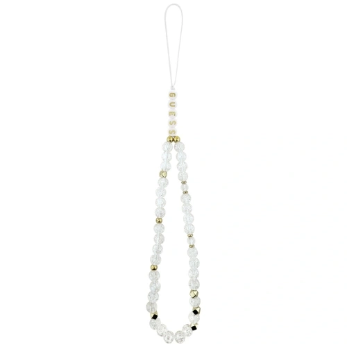 Etui Guess IML Glitters Script Strap MagSafe do Apple iPhone 17 Pro Max przezroczysty