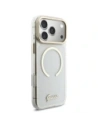 Etui Guess IML Glitters Script Strap MagSafe do Apple iPhone 17 Pro Max przezroczysty