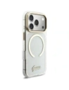 Etui Guess IML Glitters Script Strap MagSafe do Apple iPhone 17 Pro przezroczysty