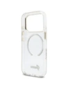 Etui Guess IML Glitters Script Strap MagSafe do Apple iPhone 17 Pro przezroczysty