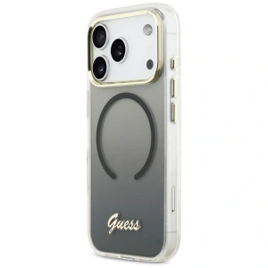 Etui Guess IML Gradient Script Metal MagSafe do Apple iPhone 17 Pro Max czarny