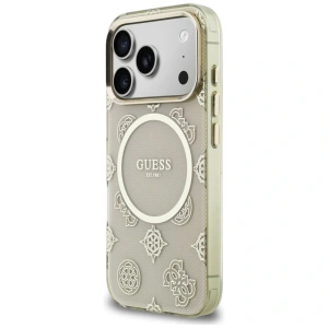 Etui Guess IML Peony Dot MagSafe do Apple iPhone 17 Pro beżowy