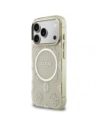Etui Guess IML Peony Dot MagSafe do Apple iPhone 17 Pro beżowy