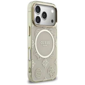 Etui Guess IML Peony Dot MagSafe do Apple iPhone 17 Pro beżowy