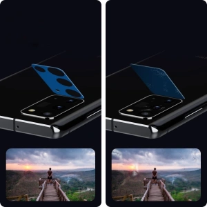 Spigen Samsung Gehärtetes Kameraglas Vollabdeckung Kameraobjektiv Galaxy Note 20 Schwarz