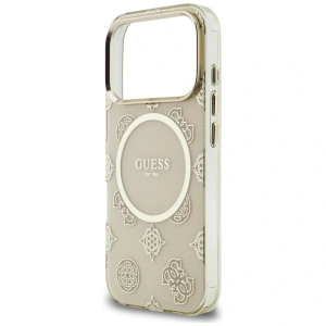 Etui Guess IML Peony Dot MagSafe do Apple iPhone 17 Pro beżowy