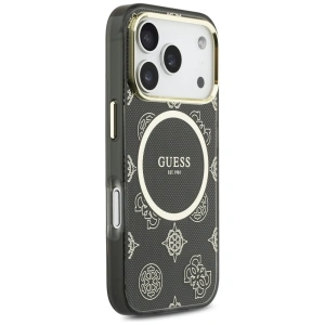 Etui Guess IML Peony Dot MagSafe do Apple iPhone 17 Pro czarny