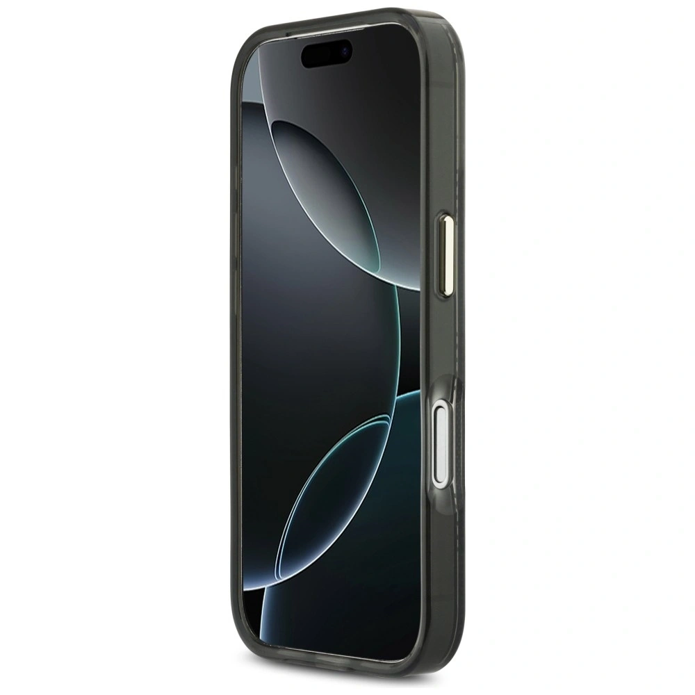 Etui Guess IML Peony Dot MagSafe do Apple iPhone 17 Pro czarny