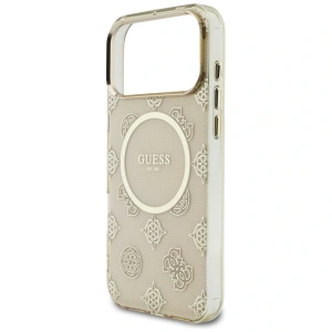 Etui Guess IML Peony Dot MagSafe do Apple iPhone 17 Pro Max beżowy