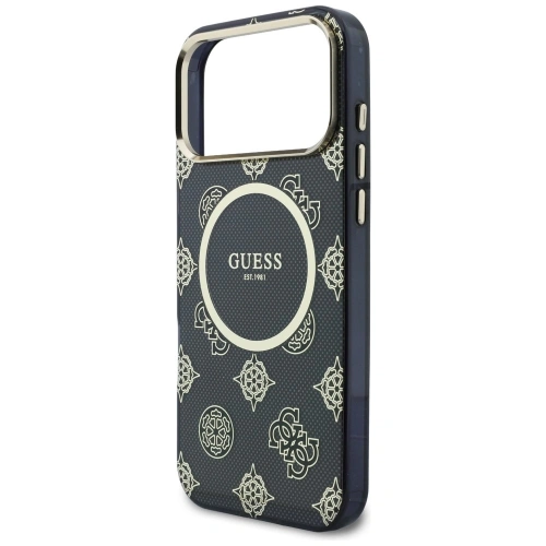Etui Guess IML Peony Dot MagSafe do Apple iPhone 17 Pro Max czarny