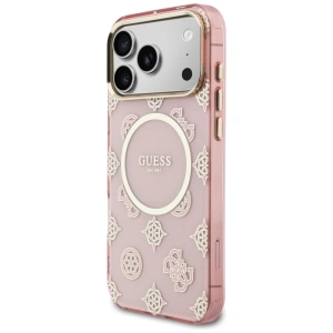 Etui Guess IML Peony Dot MagSafe do Apple iPhone 17 Pro Max różowy