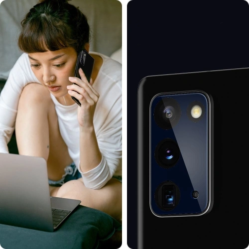 Kup Spigen Samsung Gehärtetes Kameraglas Vollabdeckung Kameraobjektiv Galaxy Note 20 Schwarz - SPN1222BLK - {ean13} - Sklep Home Screen