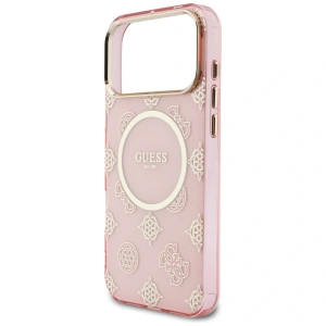 Etui Guess IML Peony Dot MagSafe do Apple iPhone 17 Pro Max różowy