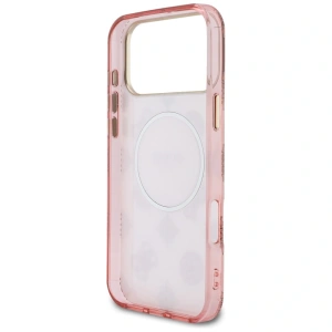 Etui Guess IML Peony Dot MagSafe do Apple iPhone 17 Pro Max różowy