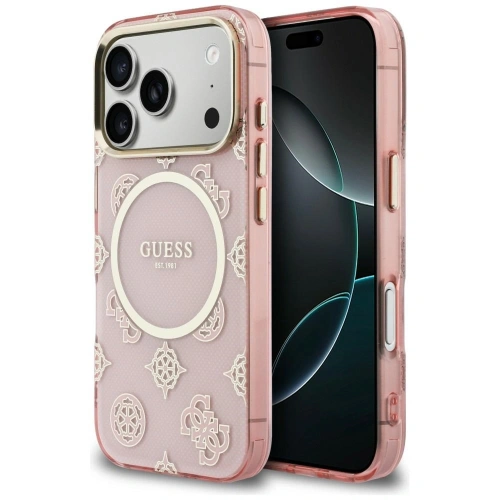 Etui Guess IML Peony Dot MagSafe do Apple iPhone 17 Pro różowy