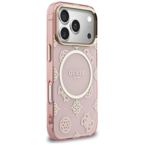 Etui Guess IML Peony Dot MagSafe do Apple iPhone 17 Pro różowy