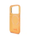 Etui Guess IML Script Metal MagSafe do Apple iPhone 17 Pro Max pomarańczowy