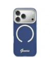 Etui Guess IML Script Metal MagSafe do Apple iPhone 17 Pro niebieski
