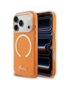 Etui Guess IML Script Metal MagSafe do Apple iPhone 17 Pro pomarańczowy