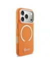 Etui Guess IML Script Metal MagSafe do Apple iPhone 17 Pro pomarańczowy