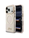 Etui Guess IML Script Metal MagSafe do Apple iPhone 17 Pro różowy