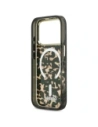 Etui Guess IML Script Metal MagSafe do Apple iPhone 17 Pro tortoise