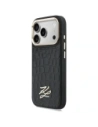 Etui Karl Lagerfeld Croco KL Script Logo MagSafe do Apple iPhone 17 Pro Max czarny