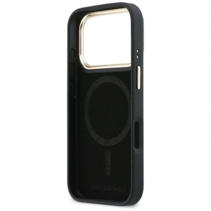 Etui Karl Lagerfeld Croco KL Script Logo MagSafe do Apple iPhone 17 Pro Max czarny