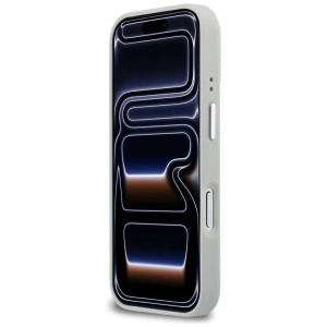 Etui Karl Lagerfeld Croco KL Script Logo MagSafe do Apple iPhone 17 Pro Max srebrny