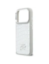 Etui Karl Lagerfeld Croco KL Script Logo MagSafe do Apple iPhone 17 Pro srebrny