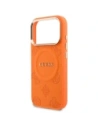Etui Guess Peony Hot Stamp MagSafe do Apple iPhone 17 Pro pomarańczowy