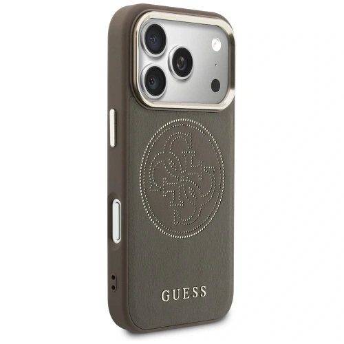 Etui Guess Perforated 4G MagSafe do Apple iPhone 17 Pro brązowy