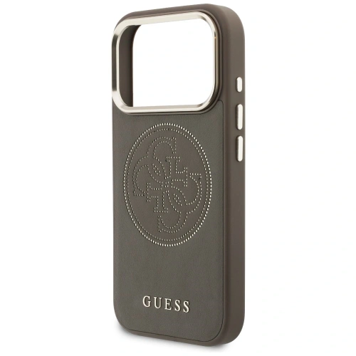 Etui Guess Perforated 4G MagSafe do Apple iPhone 17 Pro Max brązowy