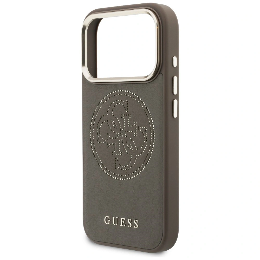 Etui Guess Perforated 4G MagSafe do Apple iPhone 17 Pro Max brązowy