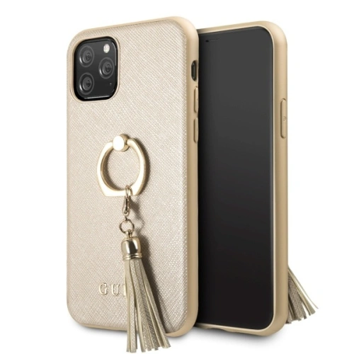 Kup Guess Apple Tasche GUHCN58RSSABE iPhone 11 Pro beige/beige Hartschalenetui Saffiano mit Ringständer - GUE578BEI - {ean13} - Sklep Home Screen