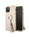 Etui Guess GUHCN58RSSABE Apple iPhone 11 Pro béžové/hard case Saffiano s kroužkovým stojanem