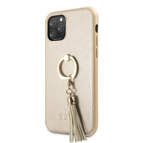 Kup Etui Guess GUHCN58RSSABE Apple iPhone 11 Pro beige/beżowy hard case Saffiano with ring stand - GUE578BEI - {ean13} - Sklep Home Screen