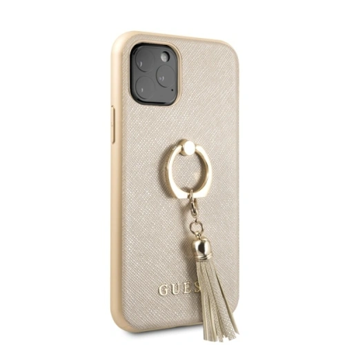 Kup Guess Apple Tasche GUHCN58RSSABE iPhone 11 Pro beige/beige Hartschalenetui Saffiano mit Ringständer - GUE578BEI - {ean13} - Sklep Home Screen