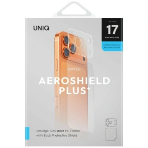 Ochrona modułu aparatu i tylnego panelu UNIQ Optix Aeroshield+ Camera Module Protector do Apple iPhone 17 Pro Max przezroczysty