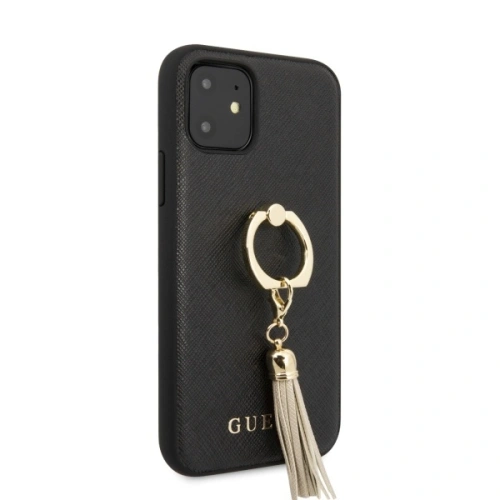 Kup Etui Guess GUHCN61RSSABK Apple iPhone 11 černé/black hard case Saffiano s ring standem - GUE579BLK - {ean13} - Sklep Home Screen