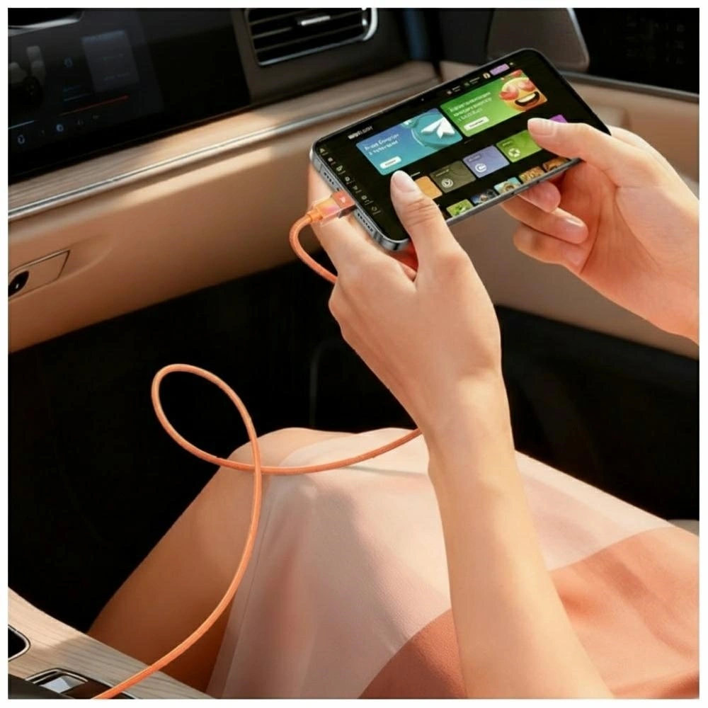 Kabel USAMS U93 30W USB-C / Lightning 1.2m pomarańczowy